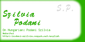 szilvia podani business card